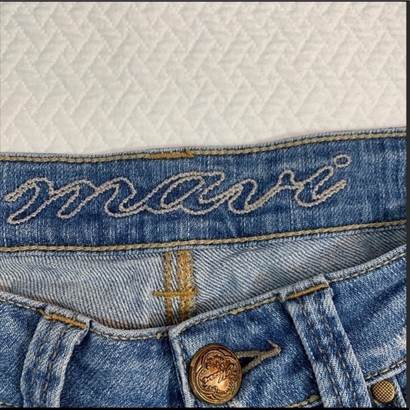 MAVI🌺ALMA Distressed Light Denim Bermuda Shorts Size 26 - Picture 7 of 12